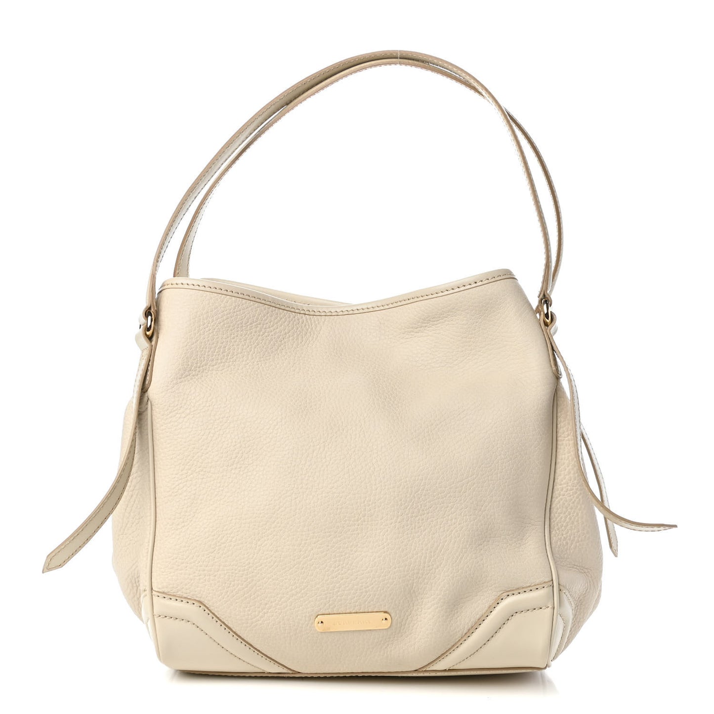 Grainy Calfskin Small Canterbury Tote Limestone