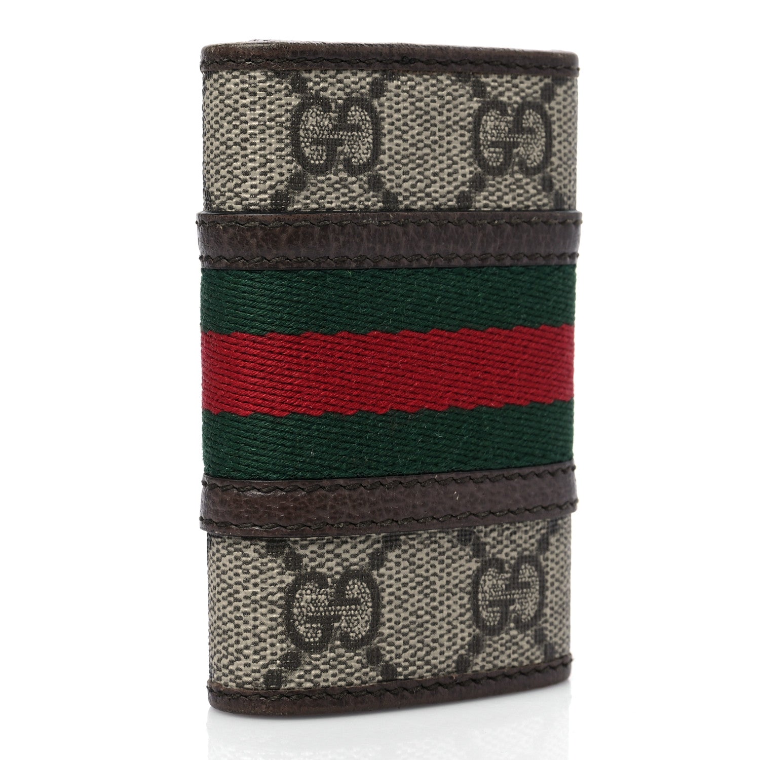 Gucci GG Supreme Monogram Web Ophidia 6 Key Holder Case Beige New Acero 3 of 7