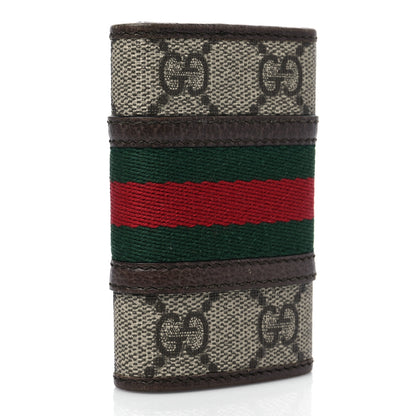 Gucci GG Supreme Monogram Web Ophidia 6 Key Holder Case Beige New Acero 3 of 7