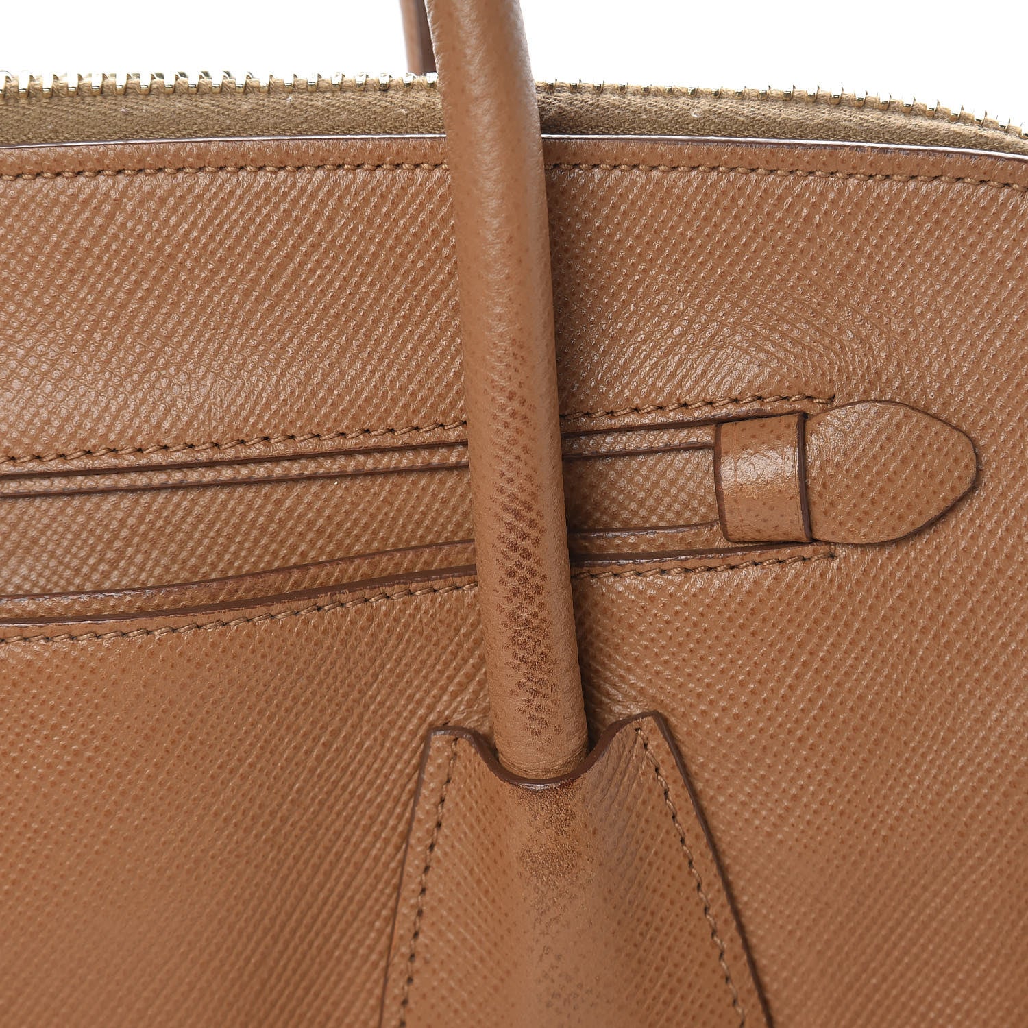 Prada Saffiano Cuir Top Handle Dome Tote Caramel 22 of 29