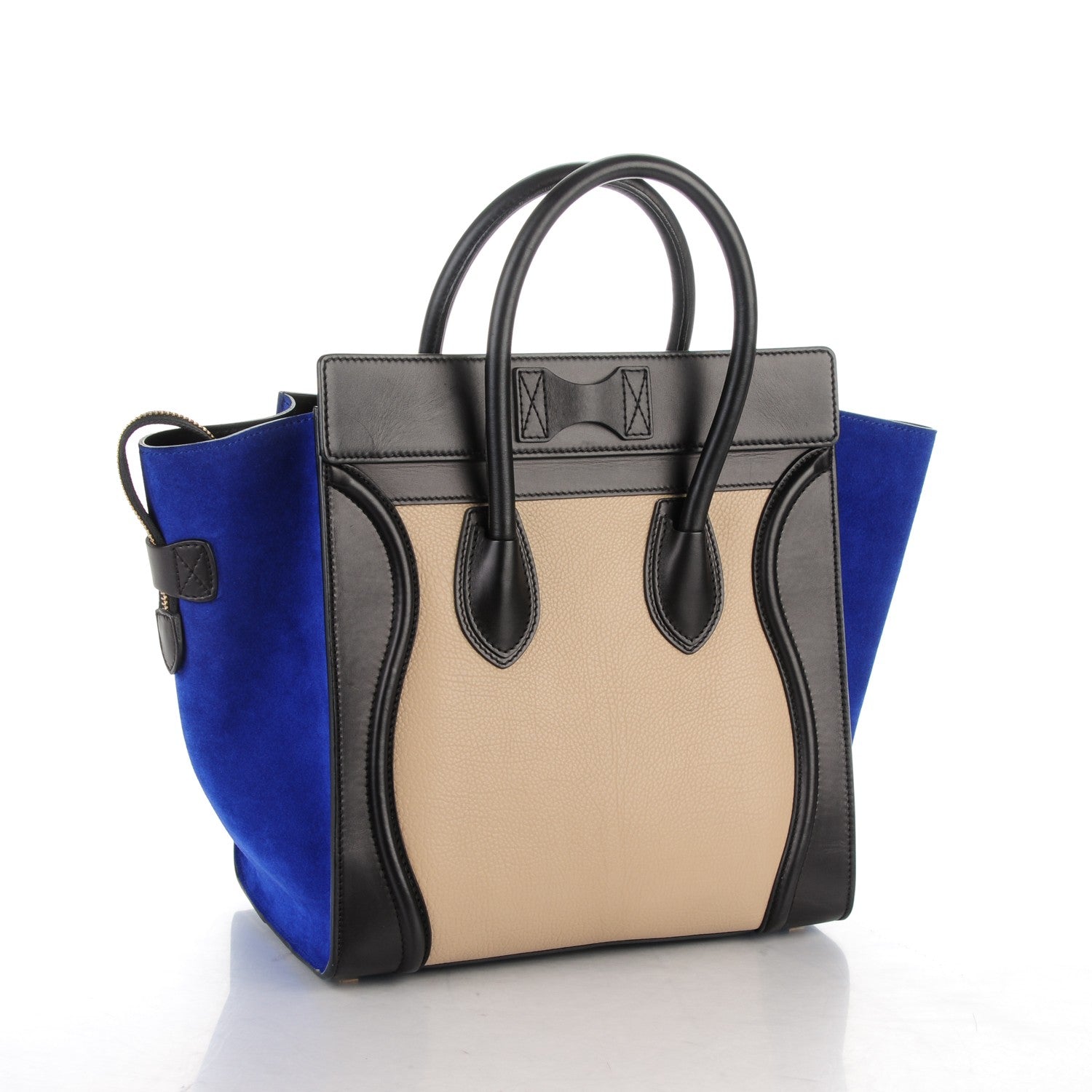 Celine Elephant Calfskin Mini Tri-Color Luggage Sand 3 of 7