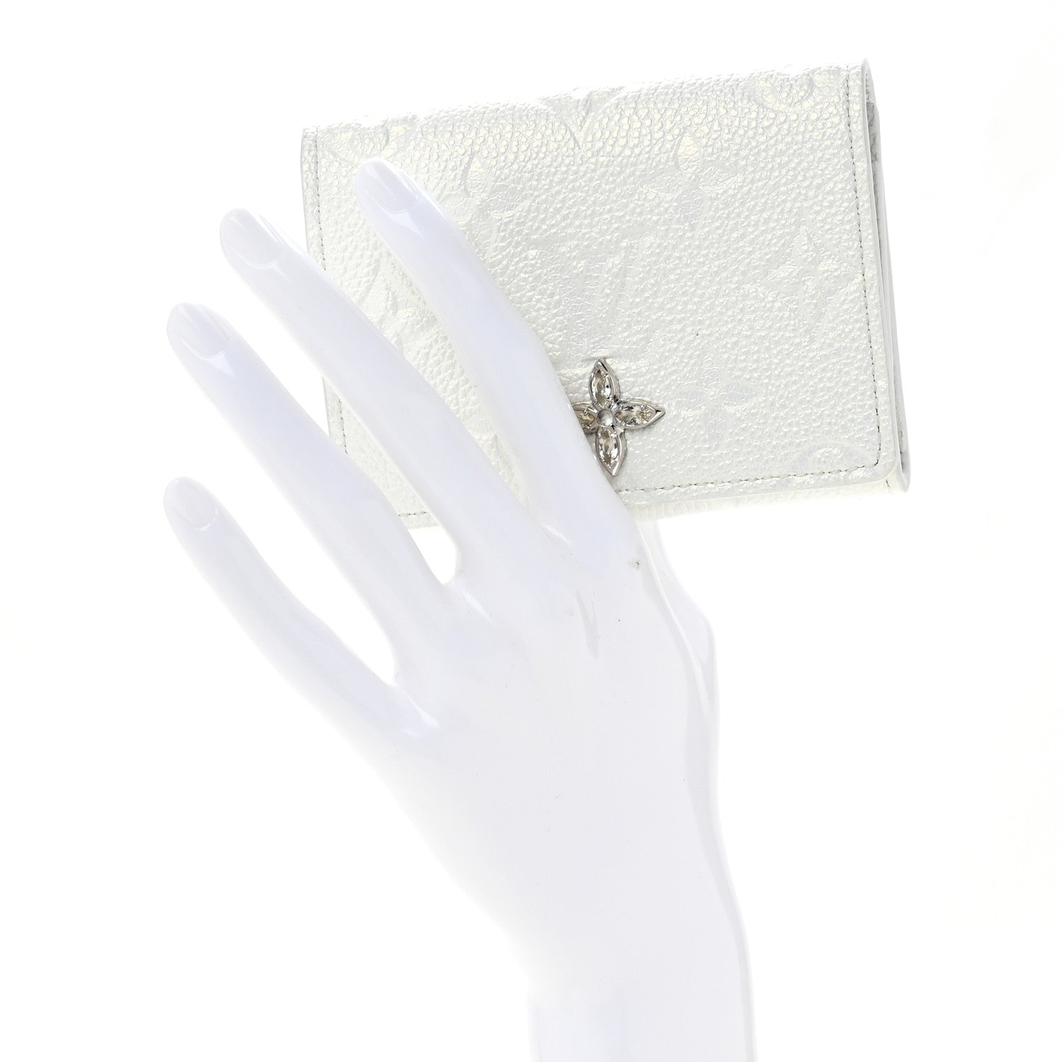 Louis Vuitton Empreinte Monogram LV Ski Business Card Holder Snow 2 of 7