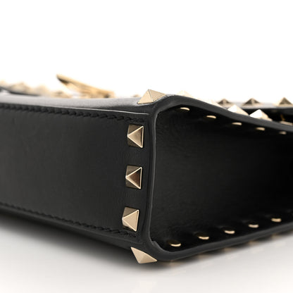 Valentino Garavani Vitello Medium Rockstud Flip Lock Crossbody Bag Black 9 of 9