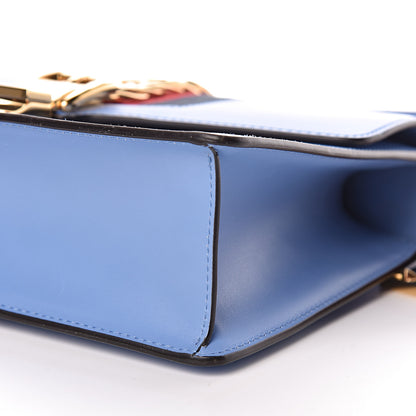 Gucci Calfskin Small Sylvie Shoulder Bag Clear Sky Blue 10 of 10