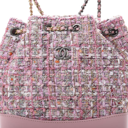 Chanel Tweed Calfskin Quilted Gabrielle Backpack Pink 7 of 11