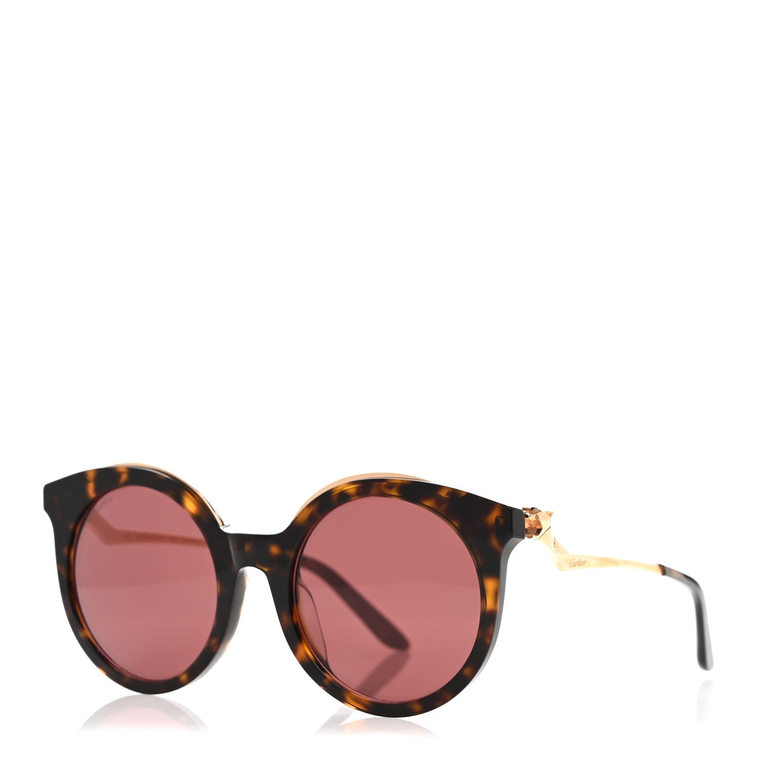 Cartier Panthere De Cartier Sunglasses Tortoise 1 of 9