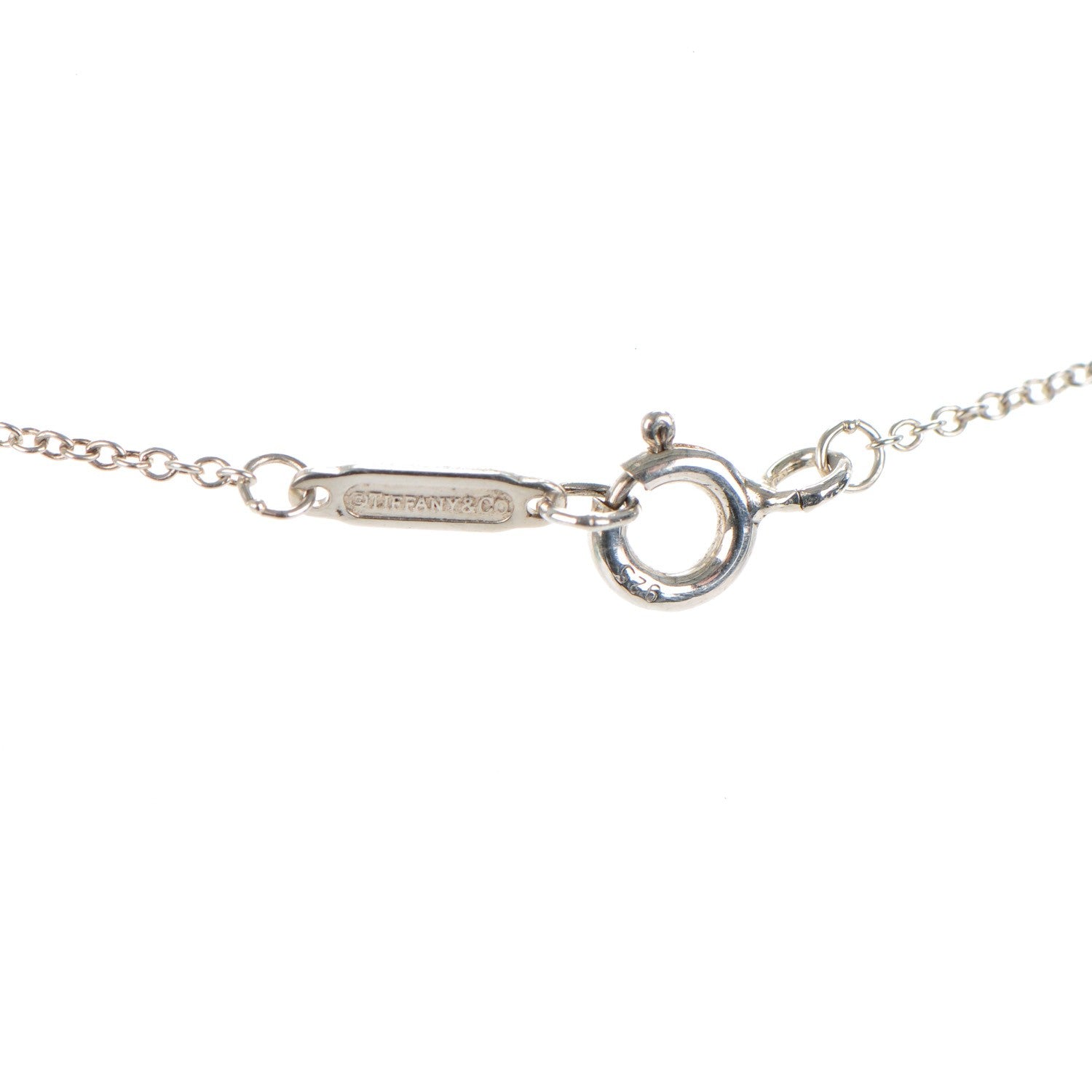 Tiffany Sterling Silver Diamond Small Daisy Key Pendant Necklace 4 of 7