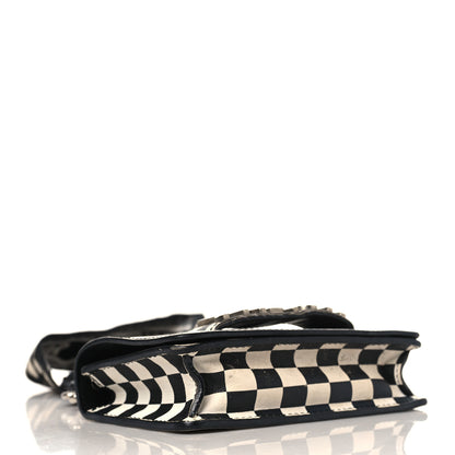 Christian Dior Calfskin Checkered Mini J'Adior Flap Bag Black White 4 of 14
