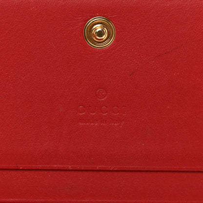 Gucci GG Supreme Monogram Blooms Card Case Wallet Beige Blue Navy Hibiscus Red 6 of 8