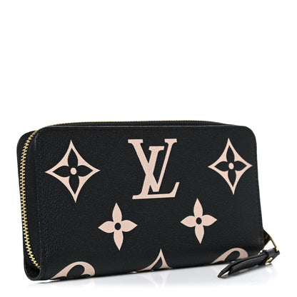 Louis Vuitton Empreinte Monogram Giant Zippy Wallet Black Beige 3 of 8