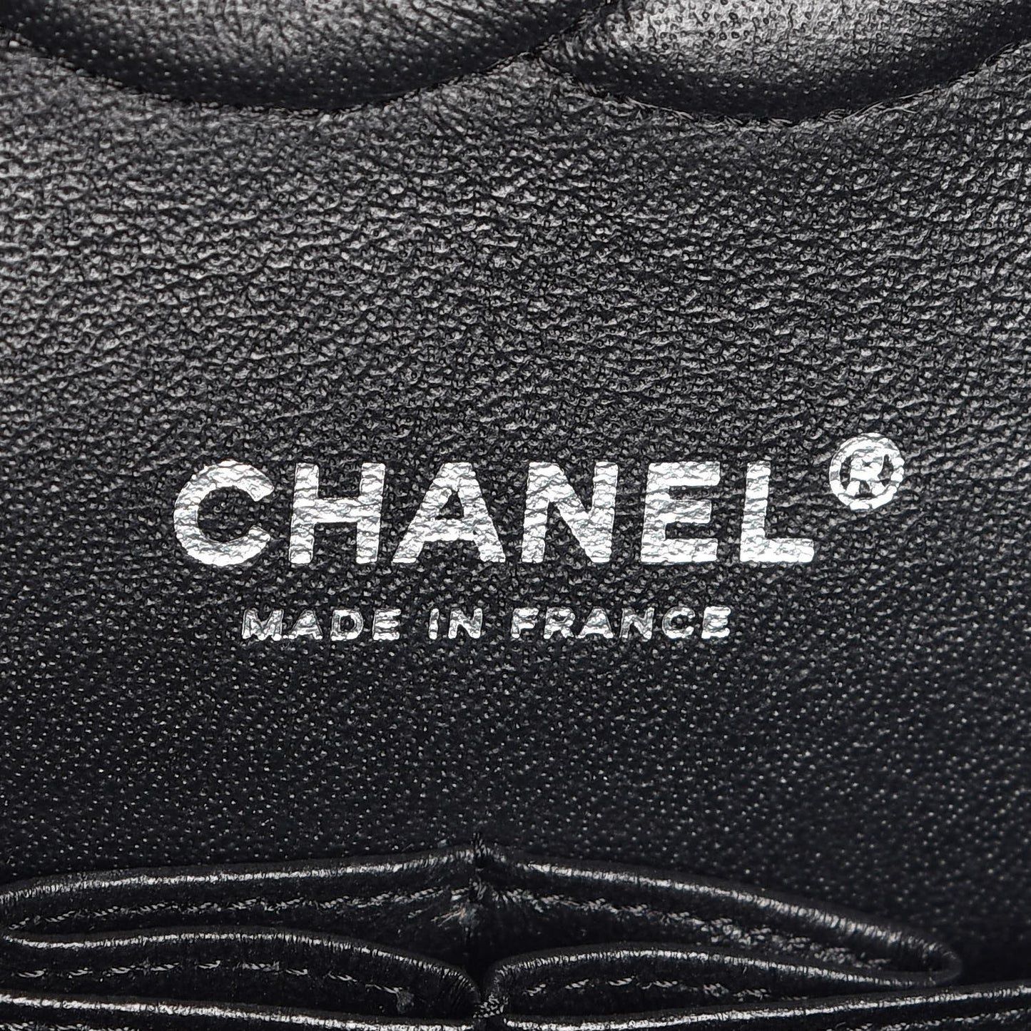 Crumpled Calfskin Quilted Medium Double Flap So Black