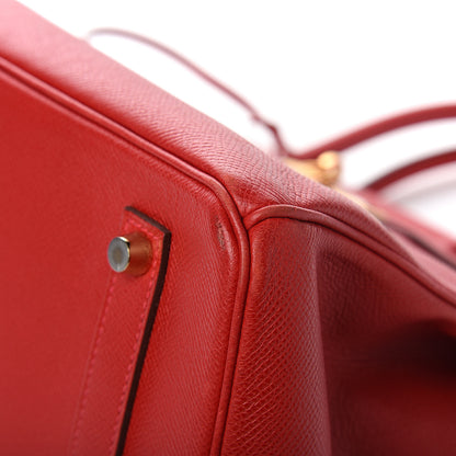 Hermes Epsom Birkin 35 Rouge Casaque 9 of 12