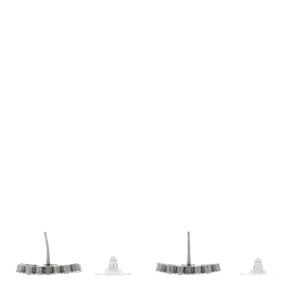 Chanel Ruthenium CHANEL Crystal Studded CC Earrings 3 of 4