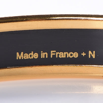 Hermes Enamel Narrow Printed Buckle Bracelet 65 4 of 5