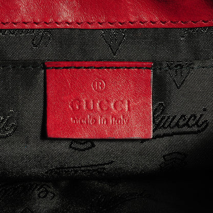 Gucci Leather Studded Babouska Clutch Red 7 of 8