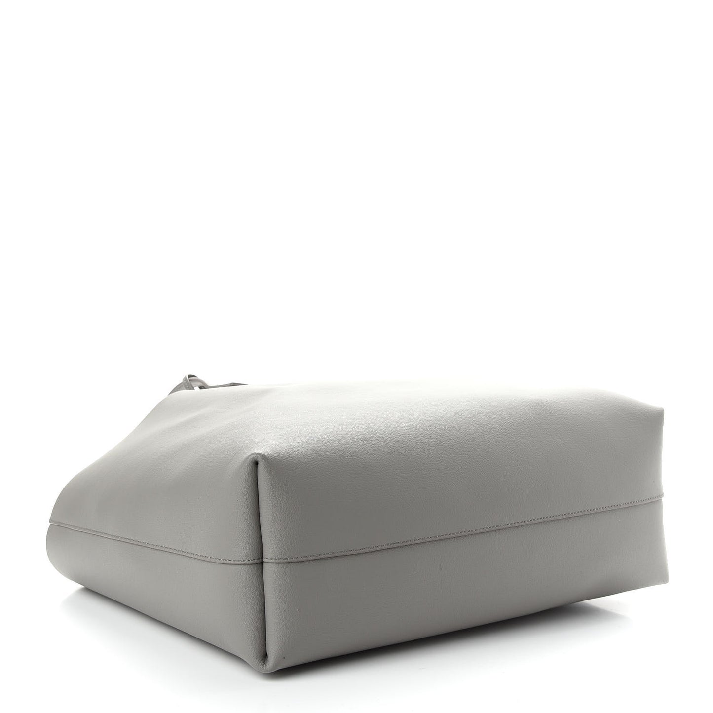Calfskin Large Shopping Tote Oyster Grey