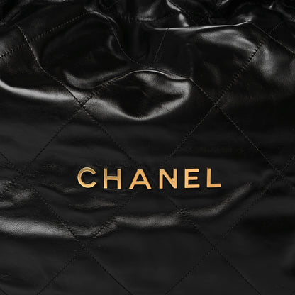 Chanel Shiny Calfskin Quilted Chanel 22 Black 9 of 12