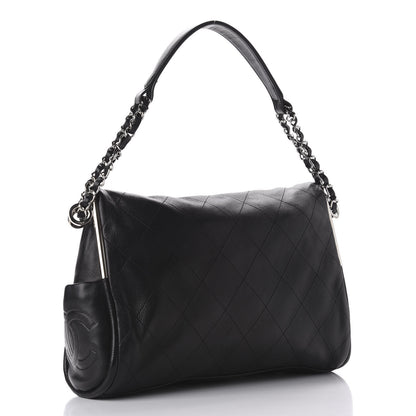 Chanel Lambskin Stitched Medium Ultimate Soft Tote Black 3 of 10