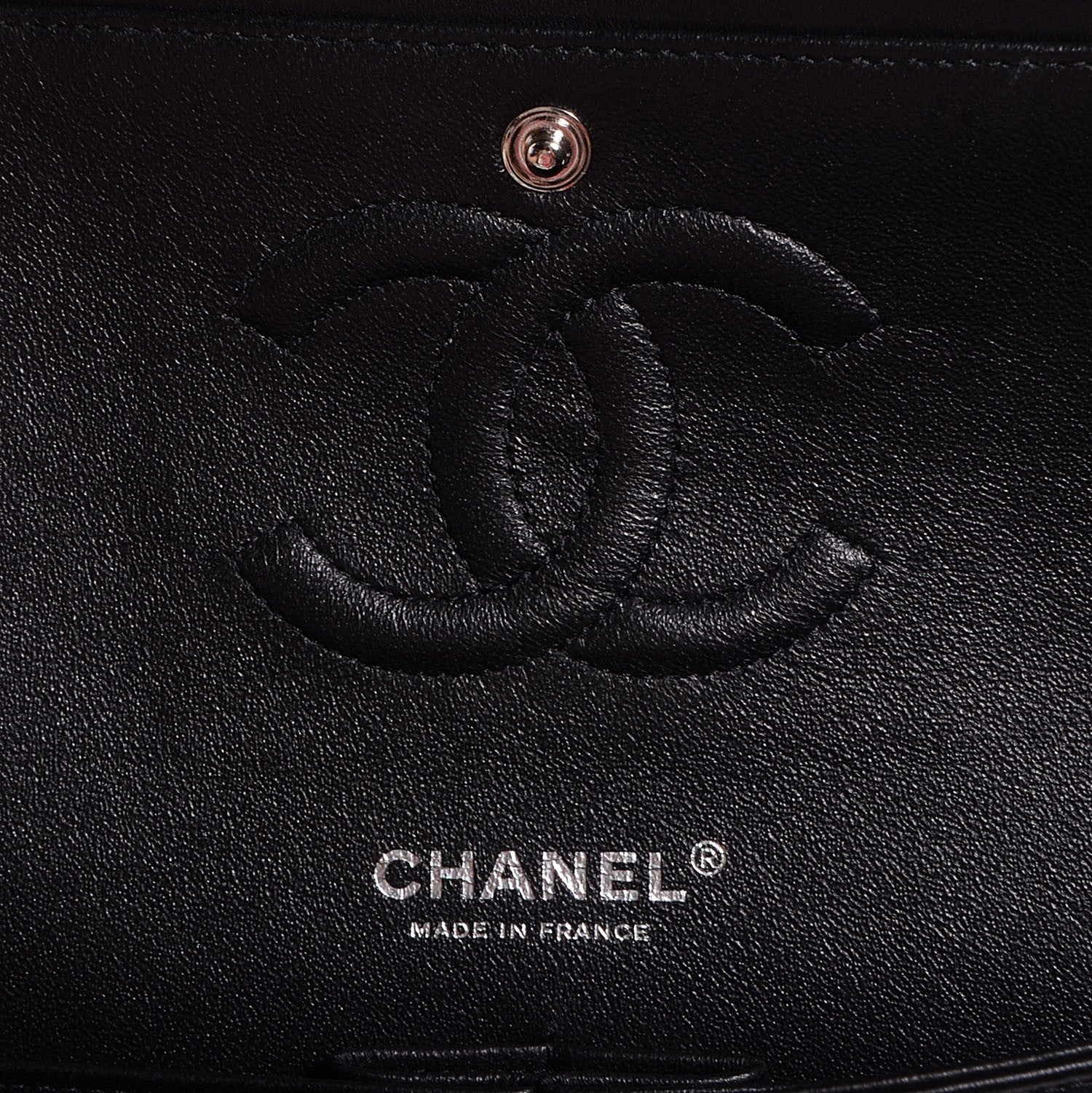 Chanel Lambskin Chevron Medium Double Flap So Black 7 of 9