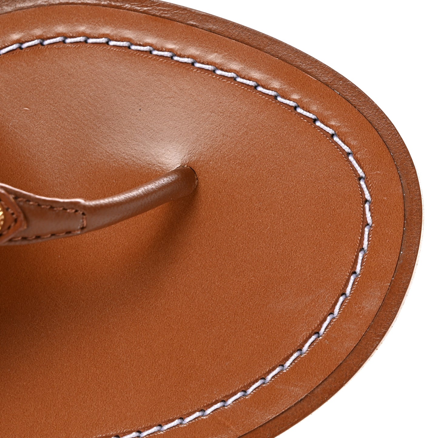 Monogram Sunny Flat Thong Sandals 35 Brown