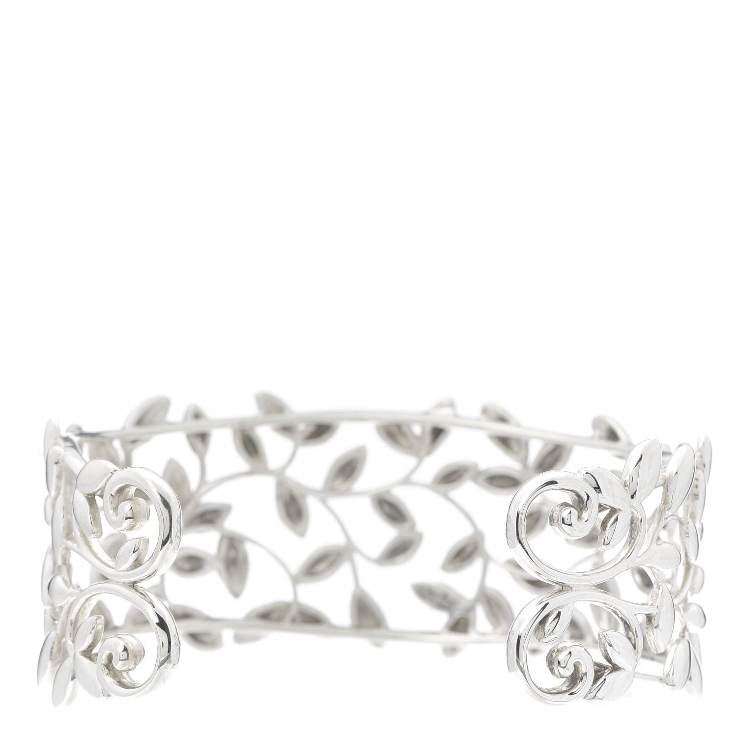 Tiffany Sterling Silver Paloma Picasso Olive Leaf Cuff Bracelet 3 of 5