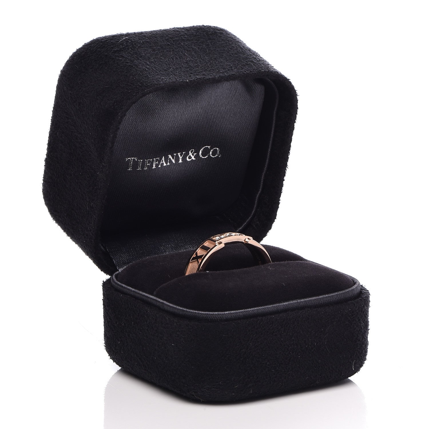Tiffany 18K Rose Gold Diamond Atlas Ring 57 8 7 of 7