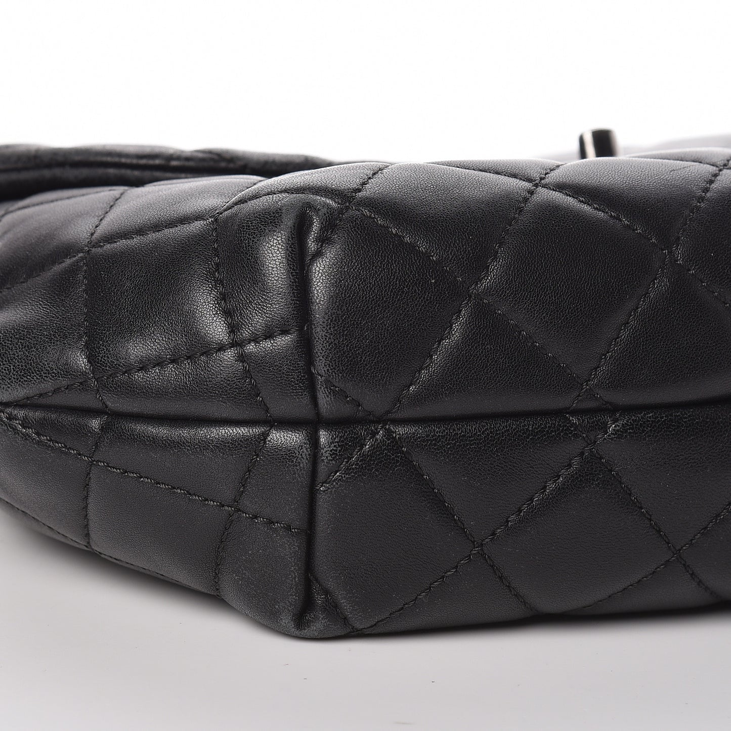 Lambskin Quilted Small Daily Supple Flap Black
