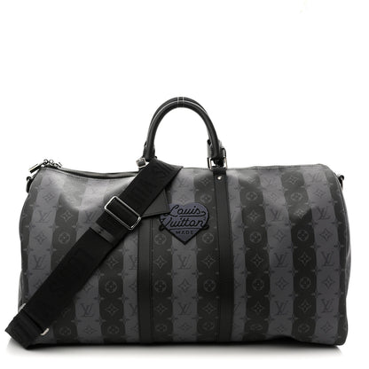 Louis Vuitton X NIGO Monogram Eclipse Stripes LV Keepall Bandouliere 50 2 of 16