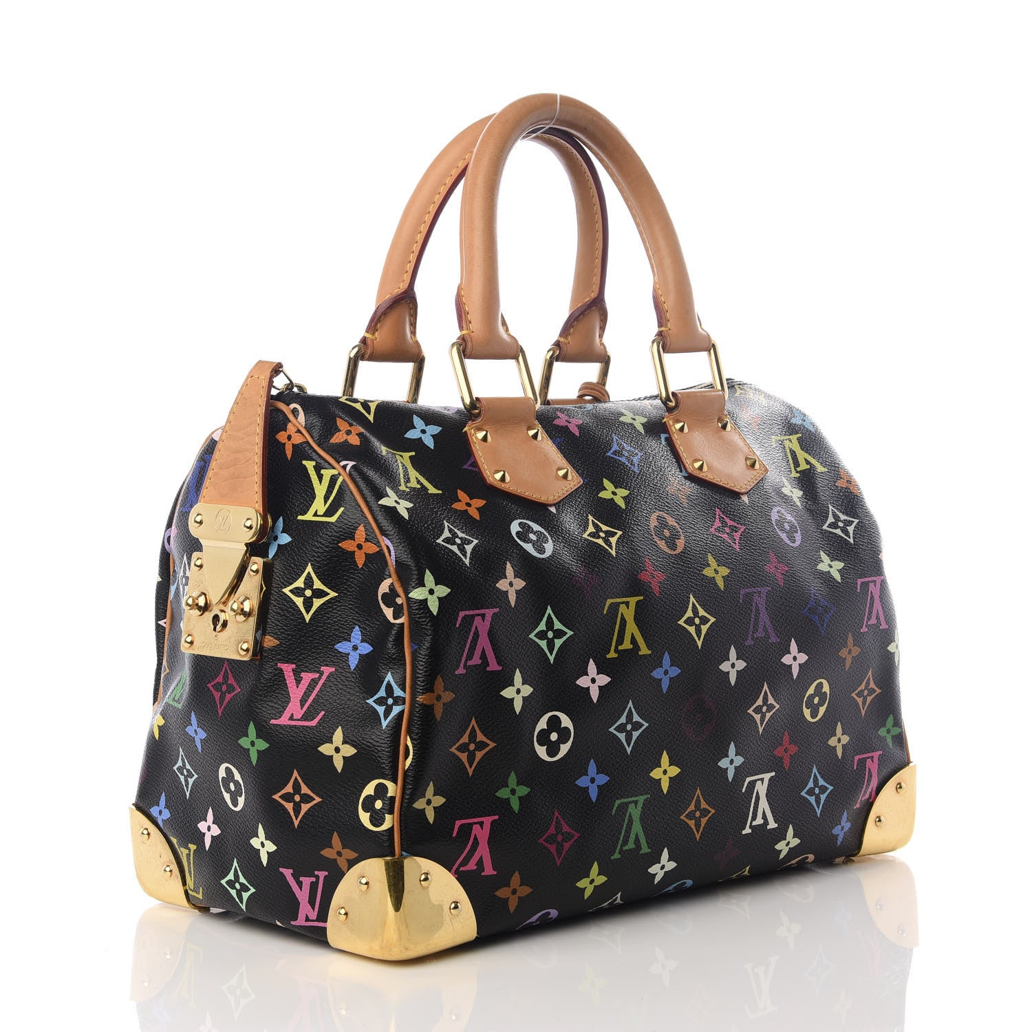 Louis Vuitton Monogram Multicolor Speedy 30 Black 2 of 7