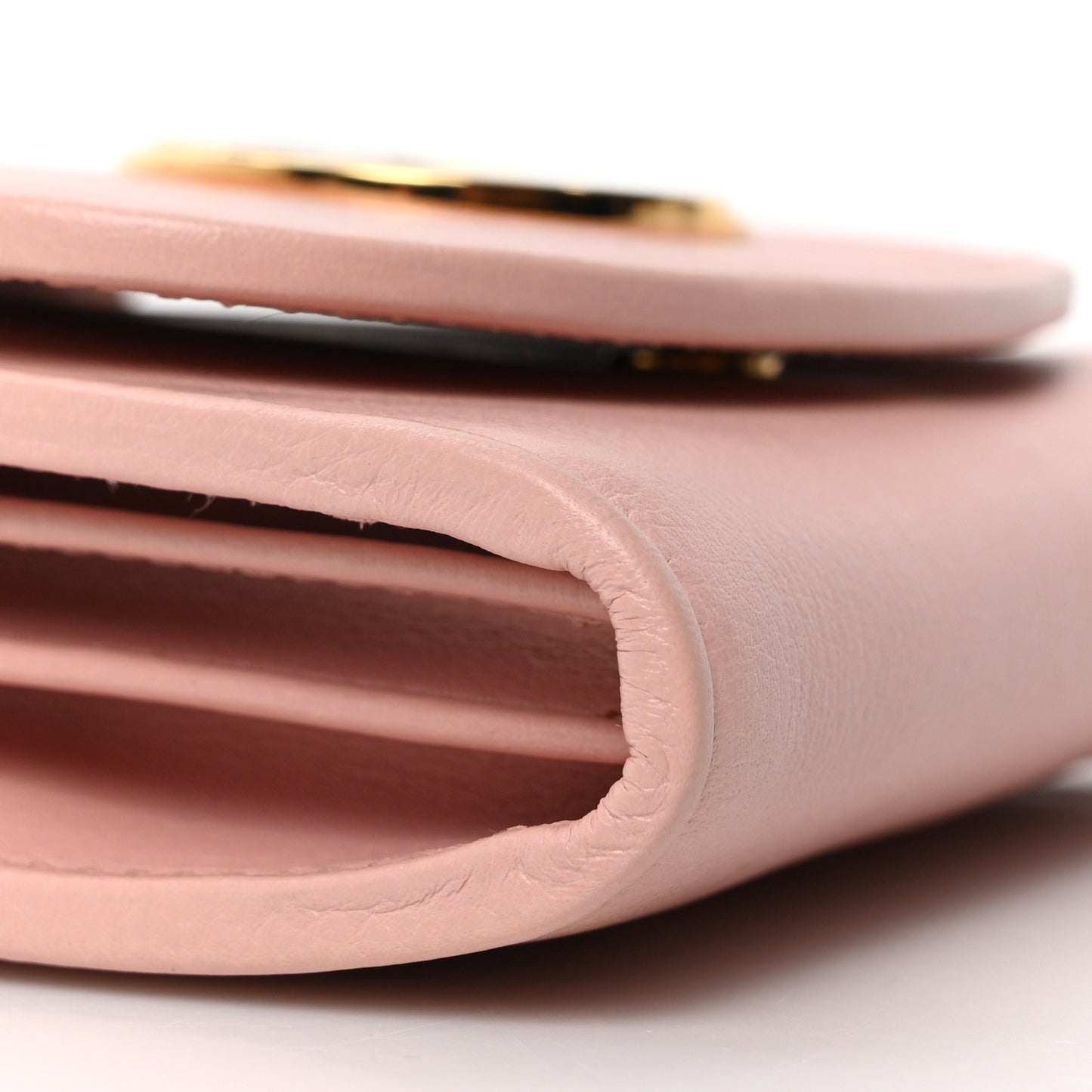 Roxy Calfskin Medium Blondie Chain Wallet Powder Pink