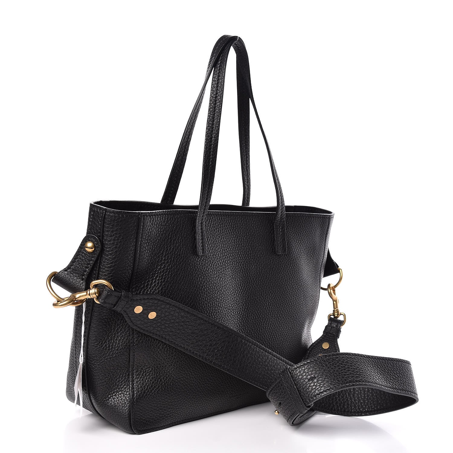 Christian Dior Grained Calfskin D-Bee Shopper Black 3 of 9