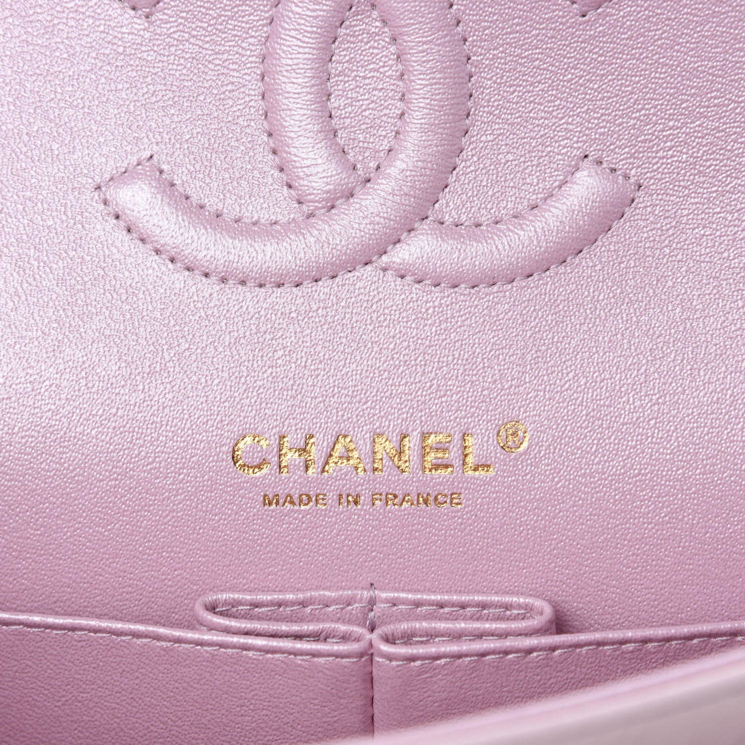 Chanel Iridescent Calfskin Quilted Medium Double Flap Light Pink 9 of 12