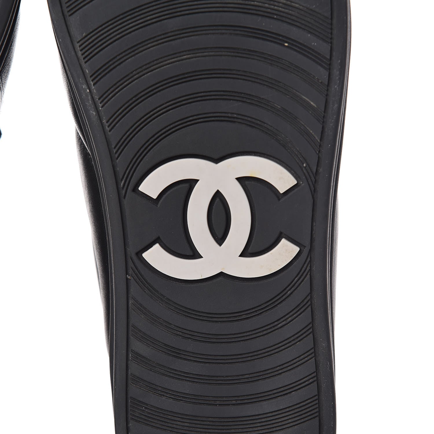 Chanel Lambskin Tweed Zipped Sneakers 38 Black Blue 8 of 11