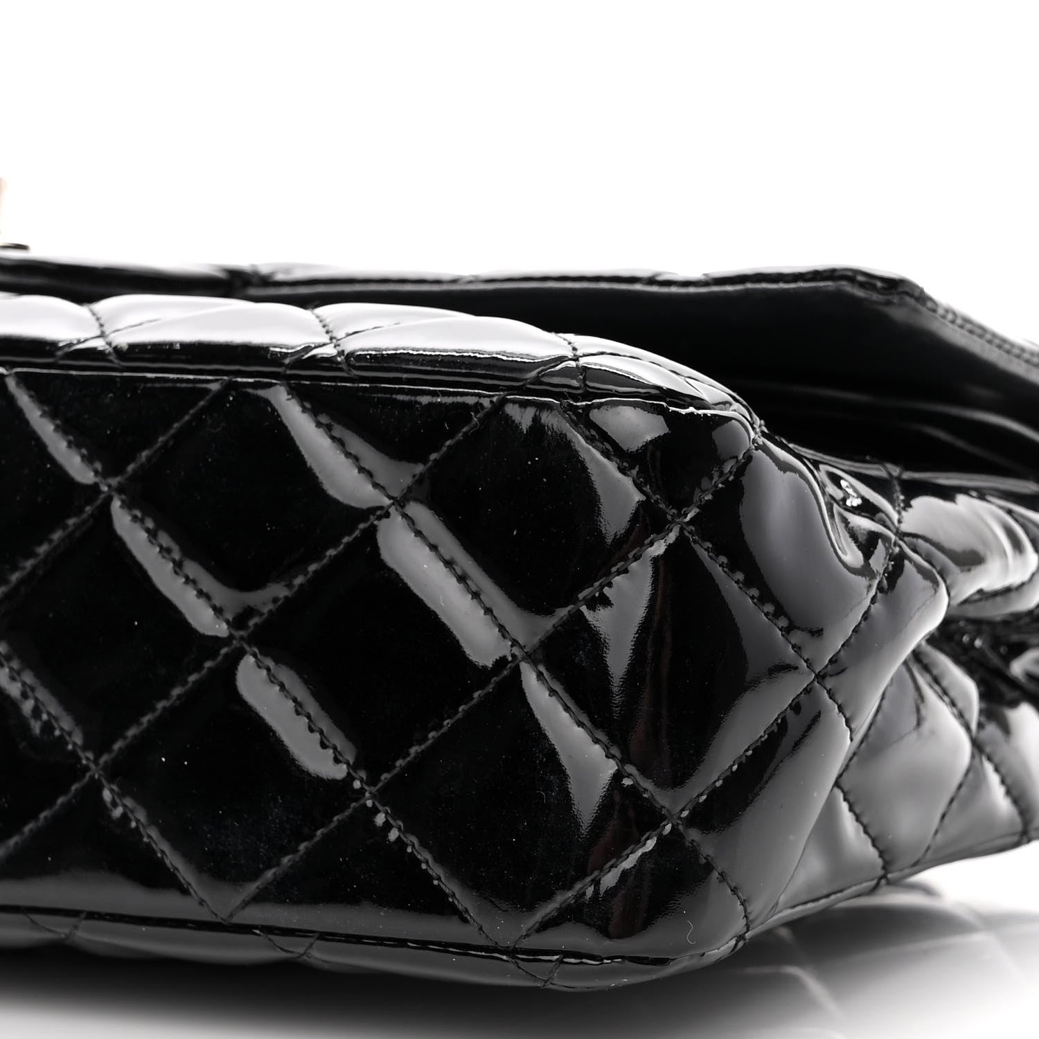 Chanel Patent Quilted Medium Double Flap Black 10 of 10