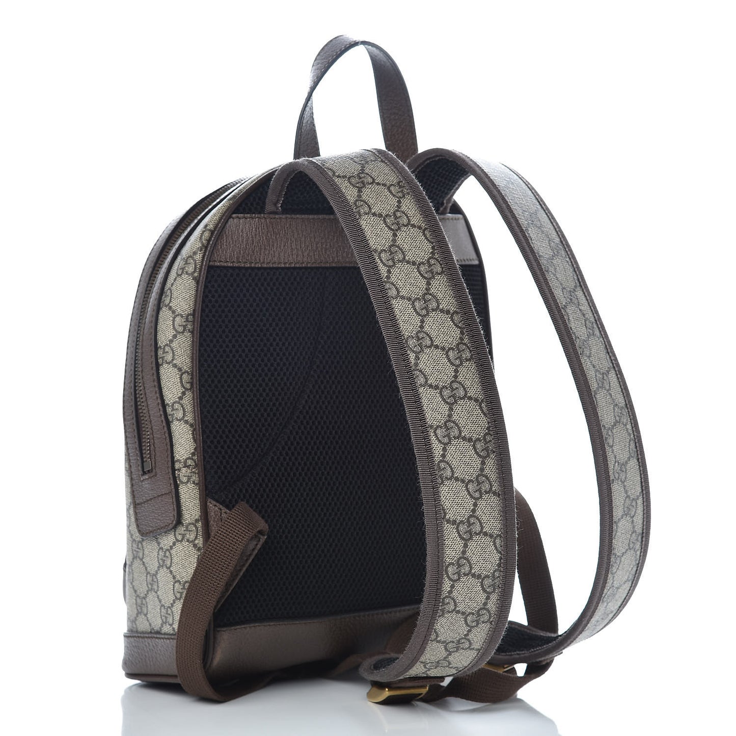 GG Supreme Monogram Calfskin Web Small Ophidia Day Backpack Beige Ebony New Acero