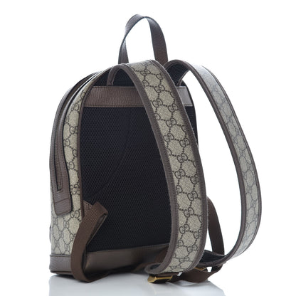 Gucci GG Supreme Monogram Calfskin Web Small Ophidia Day Backpack Beige Ebony New Acero 3 of 9