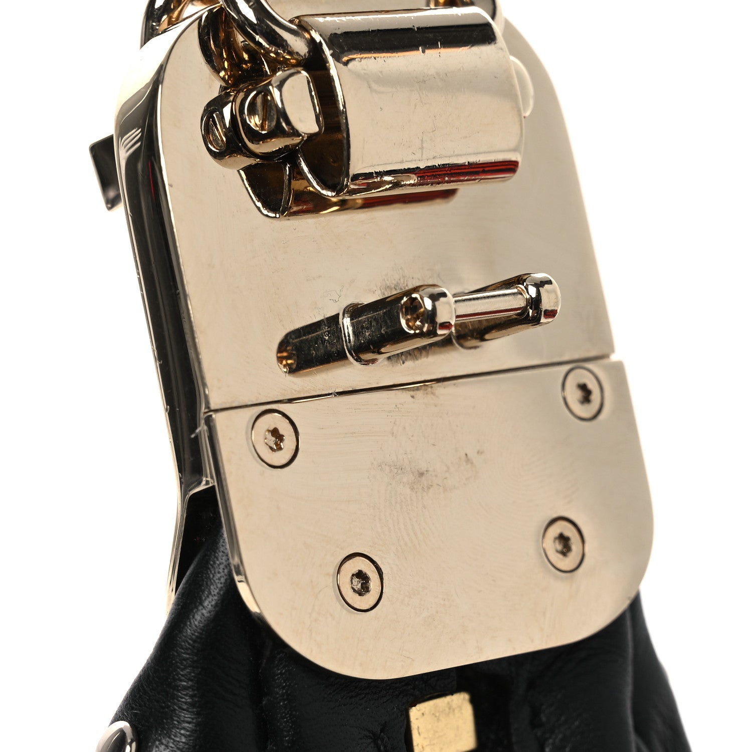 Gucci Calfskin Studded Web Mini Attache Hobo Black 12 of 12