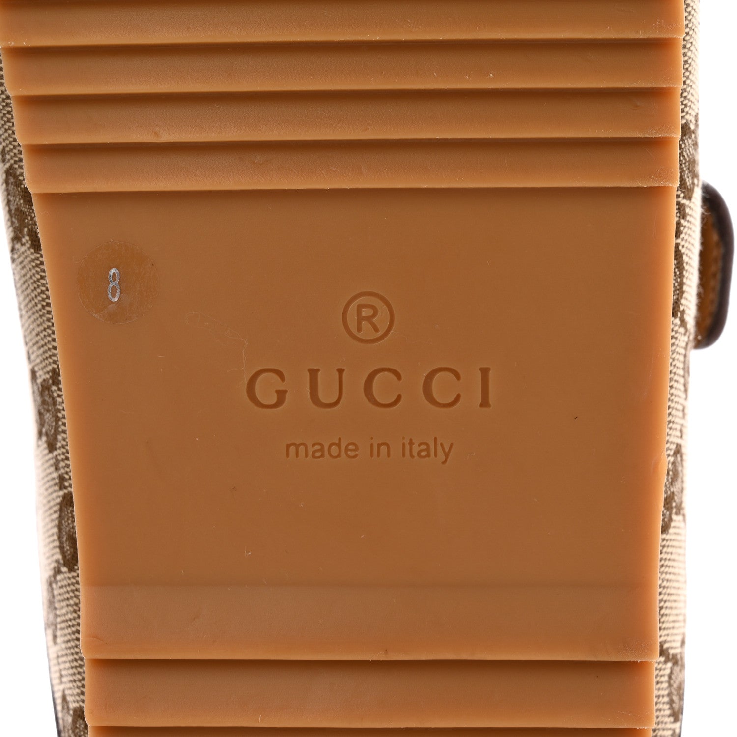 Gucci GG Monogram Lavaredo Eco Fabric Mens Slide Sandals With Straps 8 Beige Ebony Light Brown 6 of 20