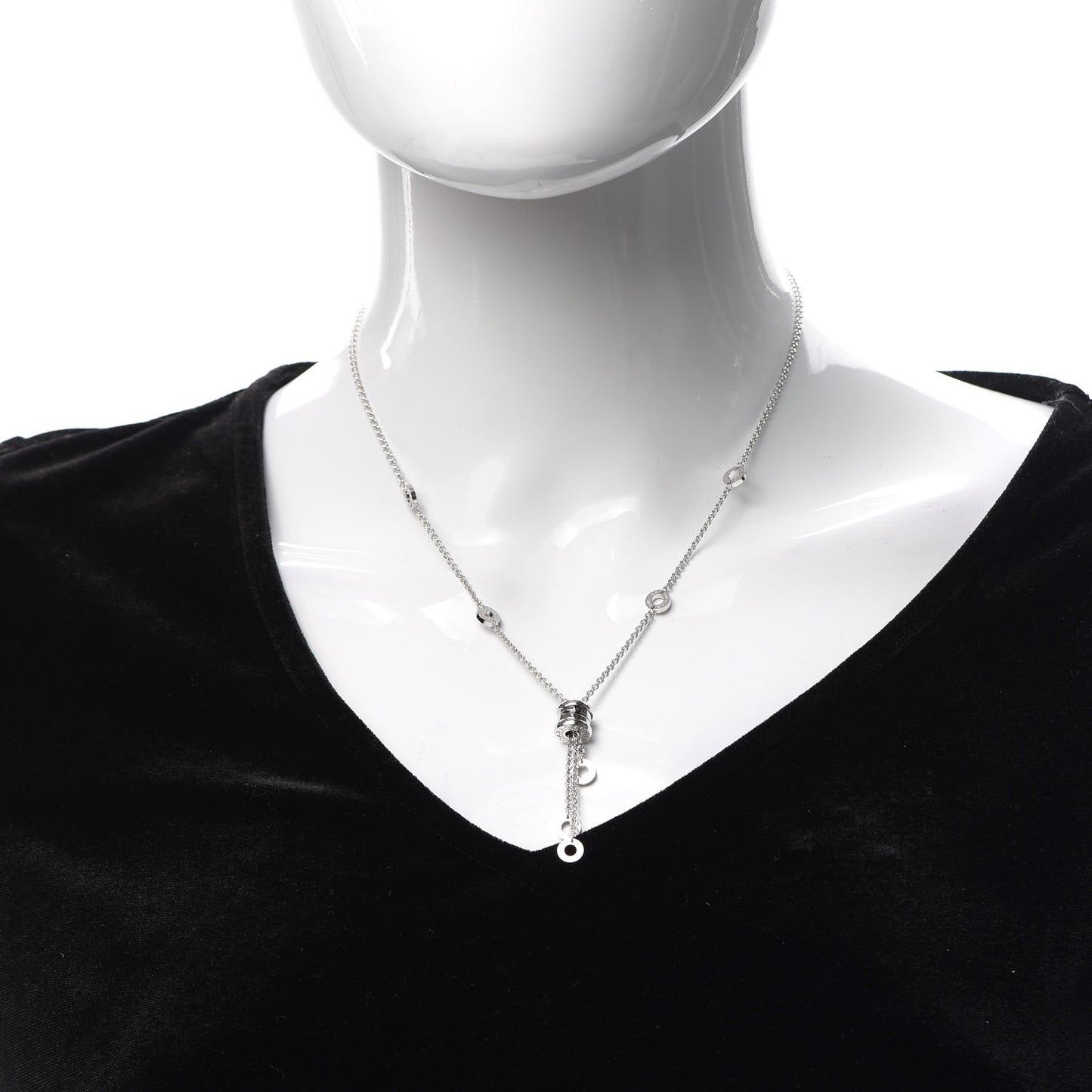 18K White Gold B.Zero1 Lavalier Necklace