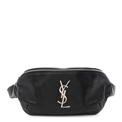 Saint Laurent Calfskin Monogram Belt Bag Black 1 of 10