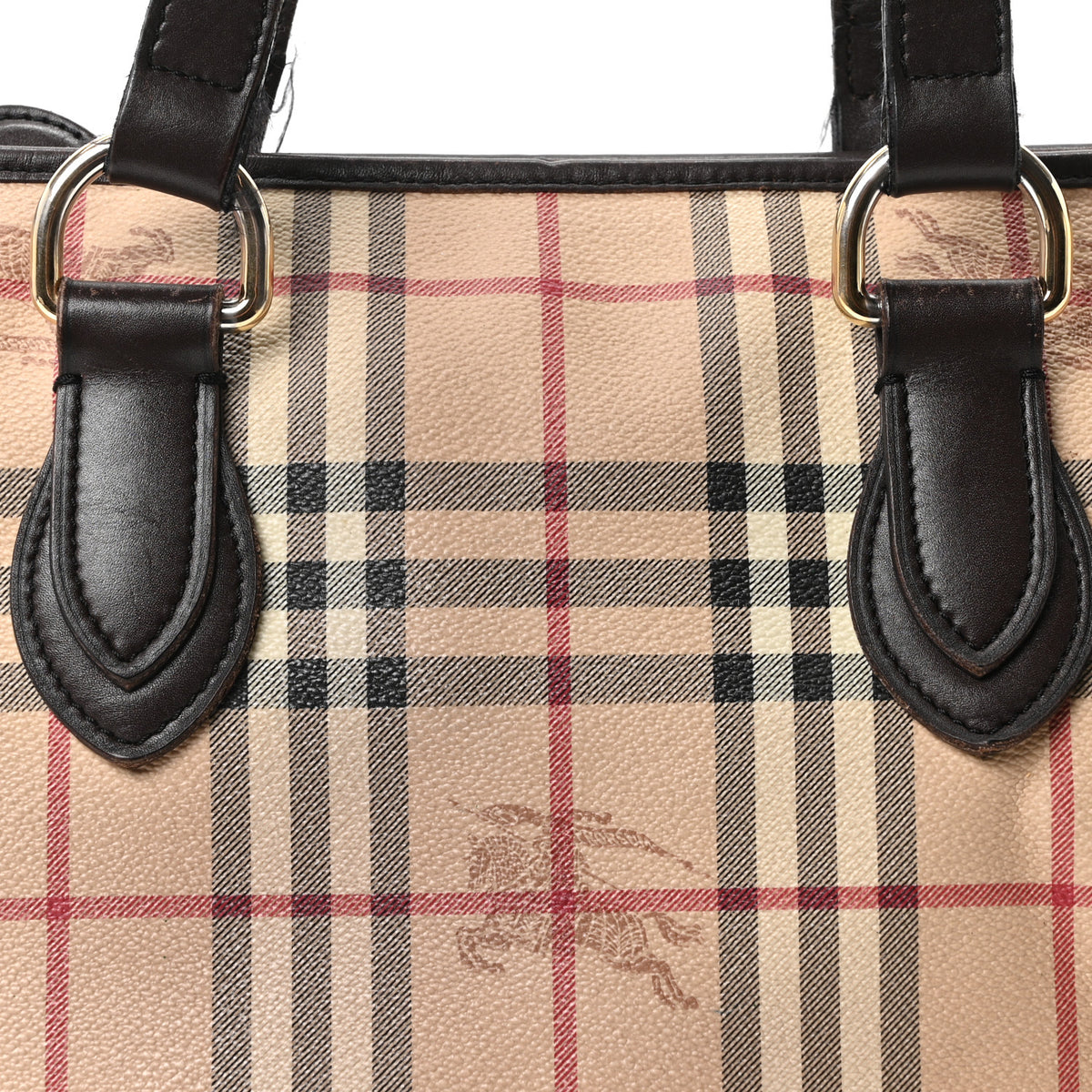 Burberry Haymarket Check Medium Regent Tote Chocolate 8 of 12