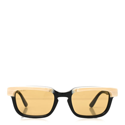 Gucci Acetate Rectangle Sunglasses GG1166S Black Beige 2 of 7