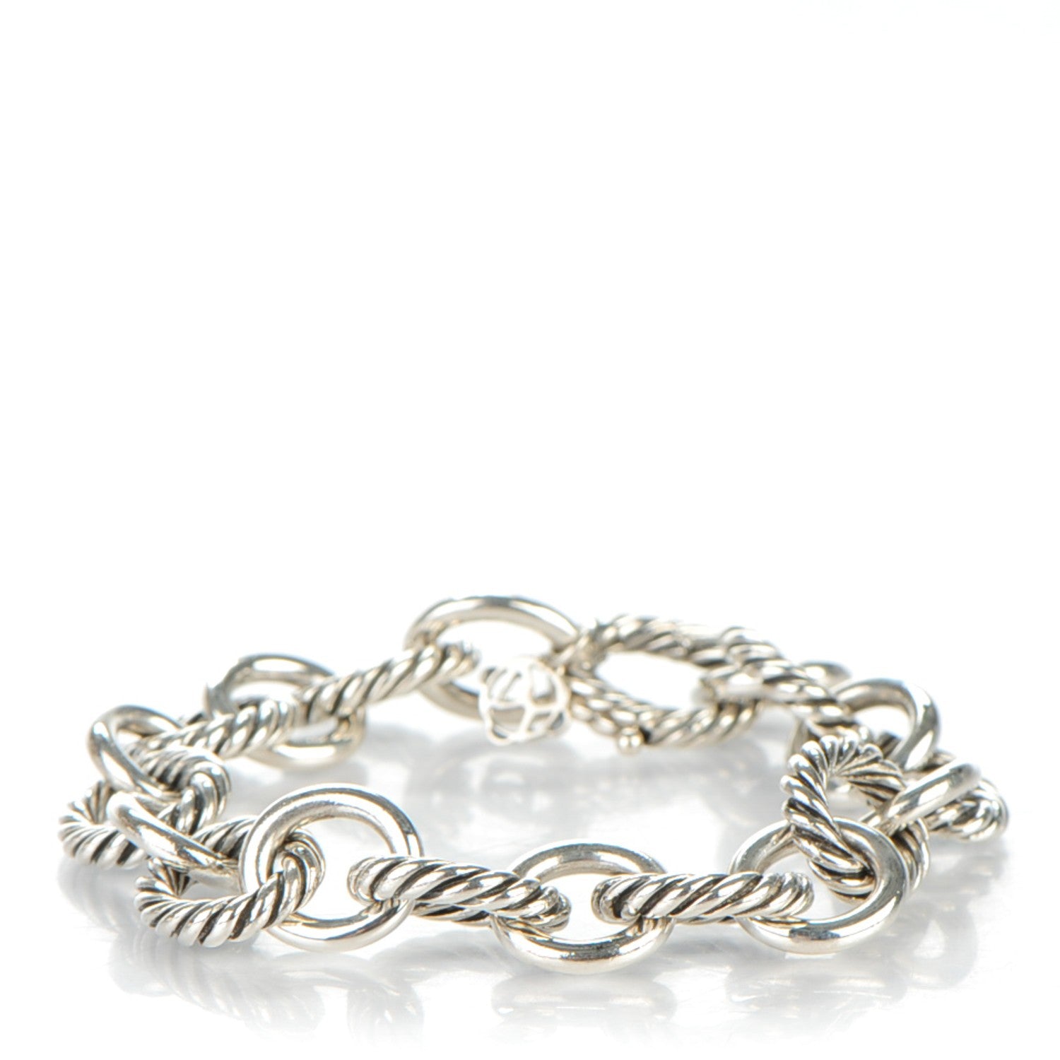 David Yurman Sterling Silver 12mm Large Oval Link Bracelet 1 of 5