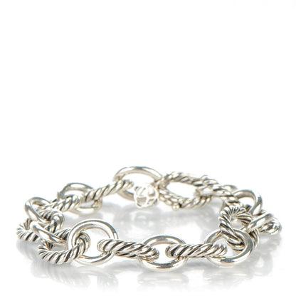 David Yurman Sterling Silver 12mm Large Oval Link Bracelet 1 of 5