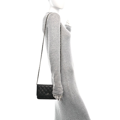 Chanel Caviar Quilted Wallet On Chain WOC Black 2 of 11