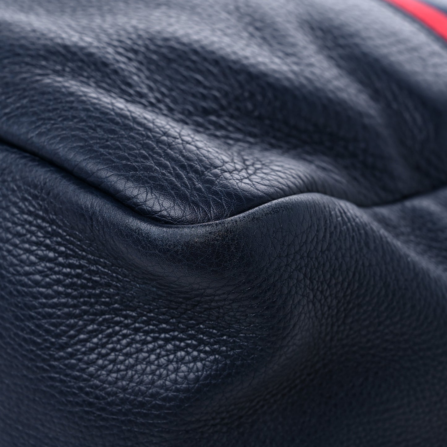 Calfskin Signature Web Duffle Navy