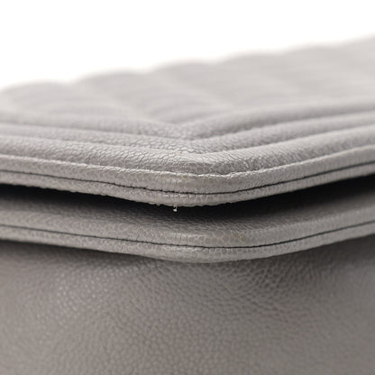 Chanel Caviar Quilted New Medium Boy Flap Grey 10 of 11