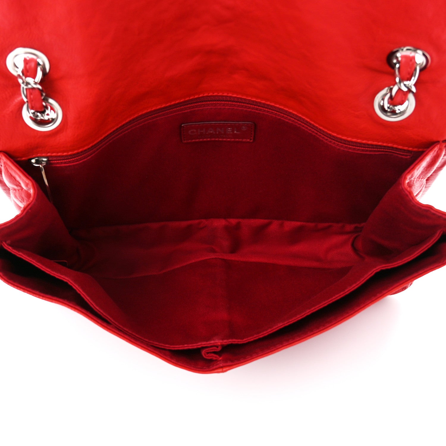 Chanel Grained Calfskin Medium Natural Beauty Flap Red 5 of 11