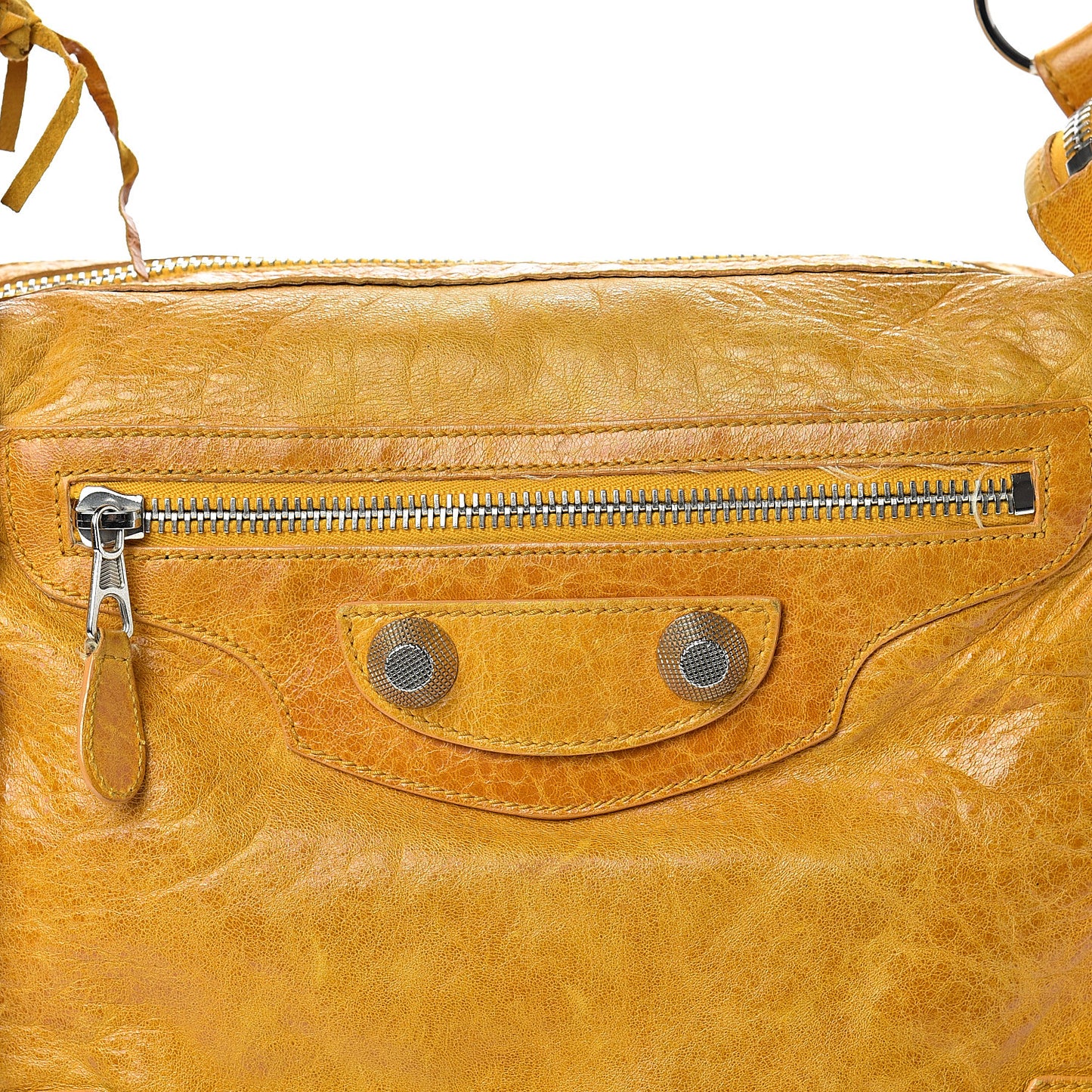 Agneau Giant 12 Silver Hardware Day Hobo Moutarde