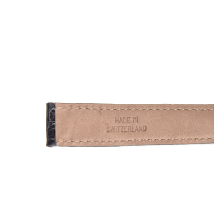 Cartier Alligator 16mm Deployant Watch Strap Navy Blue 6 of 7